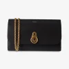 Amberley clutch leder zwart | DELSCHER. Fashion