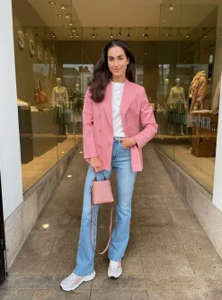 Blazer mantide roze | DELSCHER. Fashion