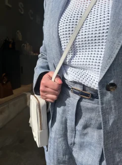 Blazer palau blauw linnen | DELSCHER. Fashion