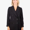 Blazer Reale double breasted zwart | DELSCHER. Fashion