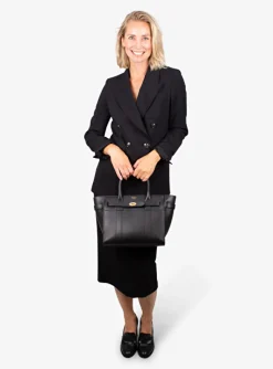 Blazer Reale double breasted zwart | DELSCHER. Fashion