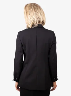 Blazer Reale double breasted zwart | DELSCHER. Fashion