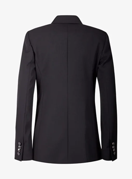 Blazer Reale double breasted zwart | DELSCHER. Fashion