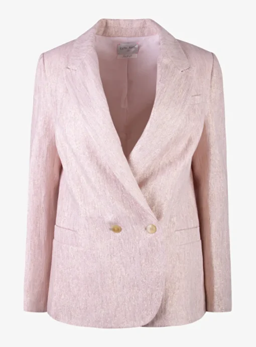 Blazer roze met gouddraad | DELSCHER. Fashion