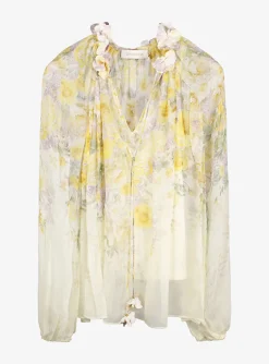 Blouse dessin geel | DELSCHER. Fashion