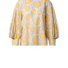Blouse geel dessin zonnebloemen | DELSCHER. Fashion
