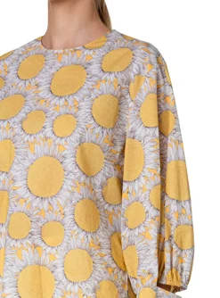 Blouse geel dessin zonnebloemen | DELSCHER. Fashion
