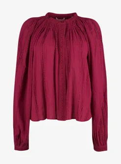 Blouse Imayae broderie raspberry | DELSCHER. Fashion