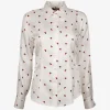 Blouse muse offwhite met hartjes | DELSCHER. Fashion