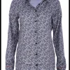 blouse printje blauw | DELSCHER. Fashion