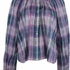 Blouse ruit paars groen roze | DELSCHER. Fashion