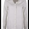Blouse wit borduur dessin | DELSCHER. Fashion