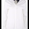 Blouse wit met marine | DELSCHER. Fashion