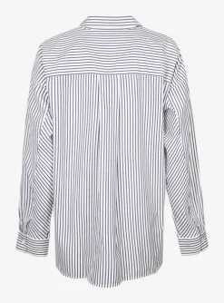 Blouse Zelda streep blauw wit | DELSCHER. Fashion