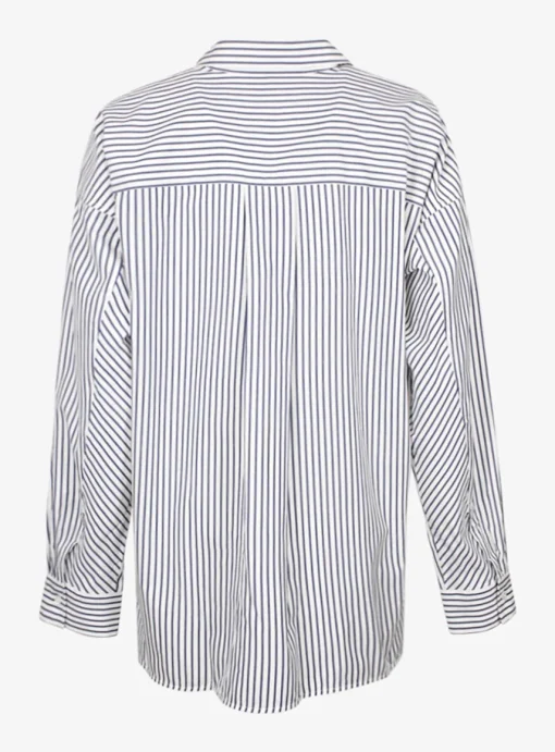 Blouse Zelda streep blauw wit | DELSCHER. Fashion