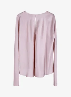 Blouse zijde nude | DELSCHER. Fashion