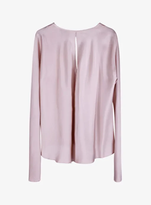 Blouse zijde nude | DELSCHER. Fashion