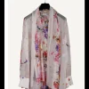 Blouse zijde wit, roze, oranje, paars | DELSCHER. Fashion