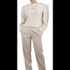 Broek flannel beige | DELSCHER. Fashion