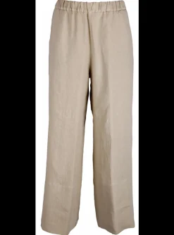 Broek linnen kaki | DELSCHER. Fashion
