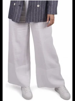 Broek linnen wit | DELSCHER. Fashion