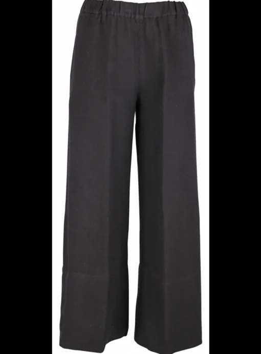 Broek linnen zwart | DELSCHER. Fashion