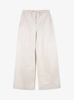 Broek wide leg Tomboy bone beige | DELSCHER. Fashion