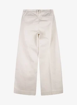 Broek wide leg Tomboy bone beige | DELSCHER. Fashion