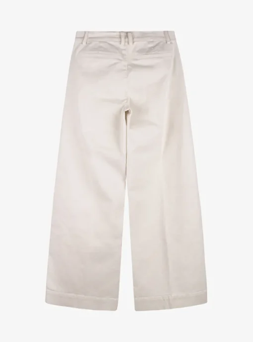 Broek wide leg Tomboy bone beige | DELSCHER. Fashion