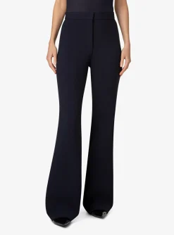Broekpak marine met flared pantalon | DELSCHER. Fashion