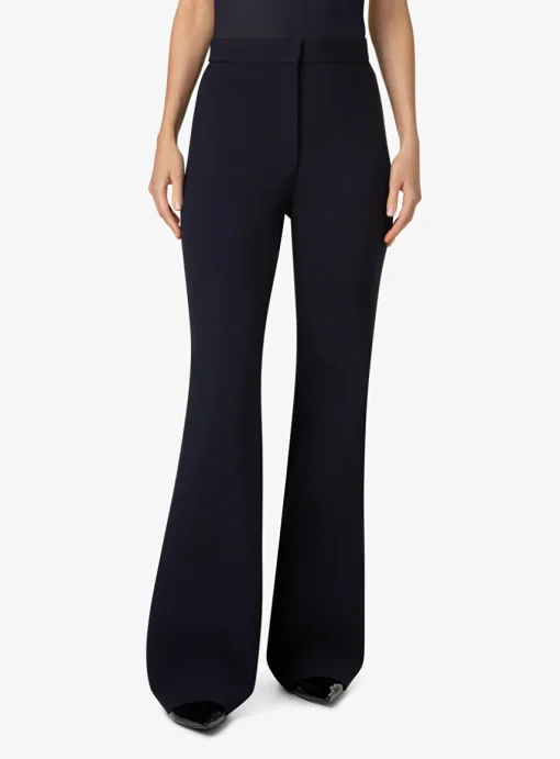 Broekpak marine met flared pantalon | DELSCHER. Fashion