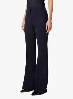 Broekpak marine met flared pantalon | DELSCHER. Fashion