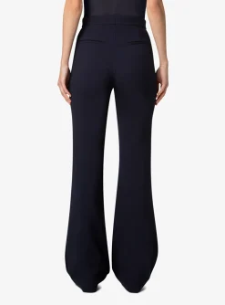 Broekpak marine met flared pantalon | DELSCHER. Fashion