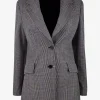 Broekpak pied de poule zwart offwhite streep blauw | DELSCHER. Fashion