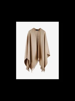 Cape dessin goud beige | DELSCHER. Fashion