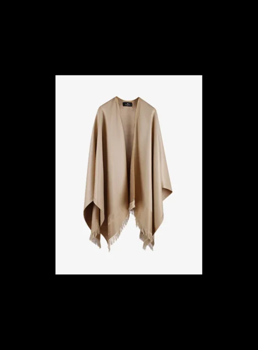 Cape dessin goud beige | DELSCHER. Fashion