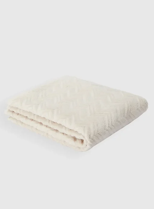 Chalk handdoek beige zig ziag | DELSCHER. Fashion