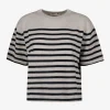 Cila pull streep beige navy | DELSCHER. Fashion