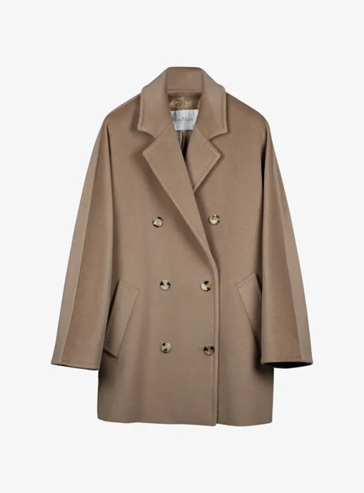 Coat rebus short 101801 camel | DELSCHER. Fashion