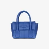 Di bag reverse flap mini leder kobalt blauw | DELSCHER. Fashion