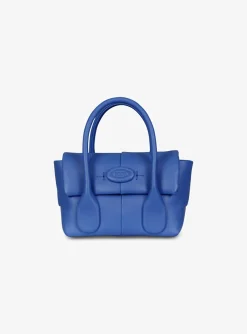 Di bag reverse flap mini leder kobalt blauw | DELSCHER. Fashion
