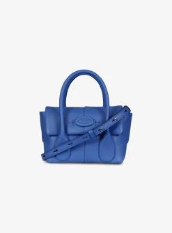 Di bag reverse flap mini leder kobalt blauw | DELSCHER. Fashion