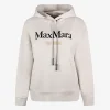 Hoody the cube beige met koordjes en logo | DELSCHER. Fashion