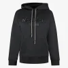 Hoody the cube zwart met koordjes en logo | DELSCHER. Fashion