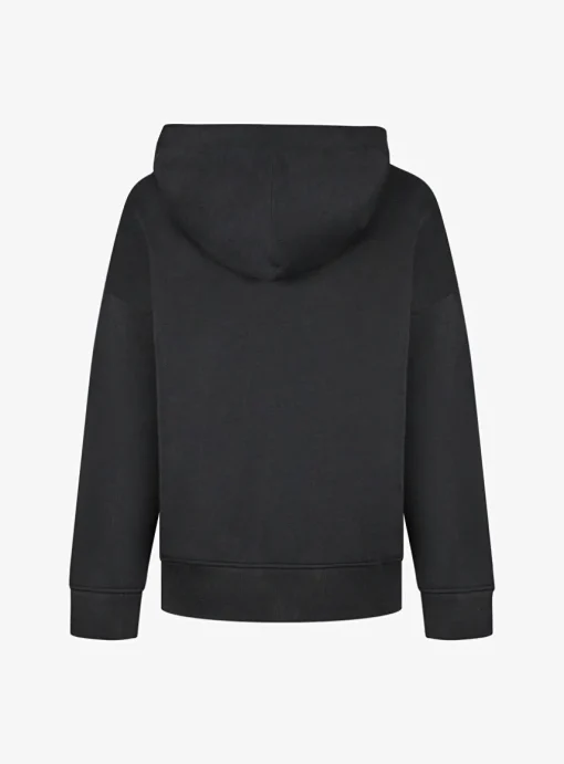 Hoody the cube zwart met koordjes en logo | DELSCHER. Fashion