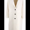 Jas boiled wool structuur offwhite | DELSCHER. Fashion
