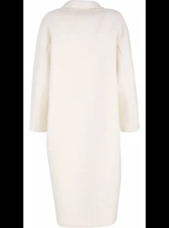 Jas boiled wool structuur offwhite | DELSCHER. Fashion