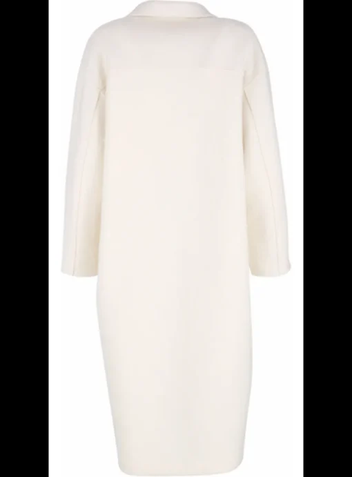 Jas boiled wool structuur offwhite | DELSCHER. Fashion