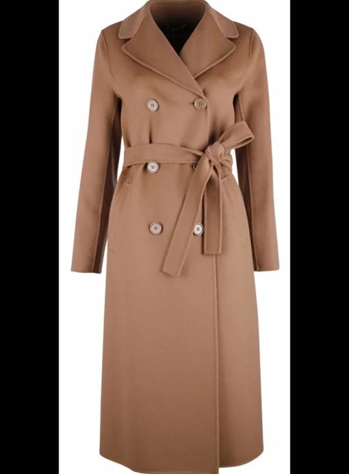 Jas double breasted camel | DELSCHER. Fashion