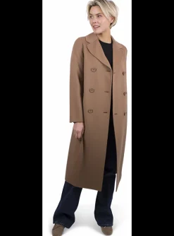 Jas double breasted camel | DELSCHER. Fashion